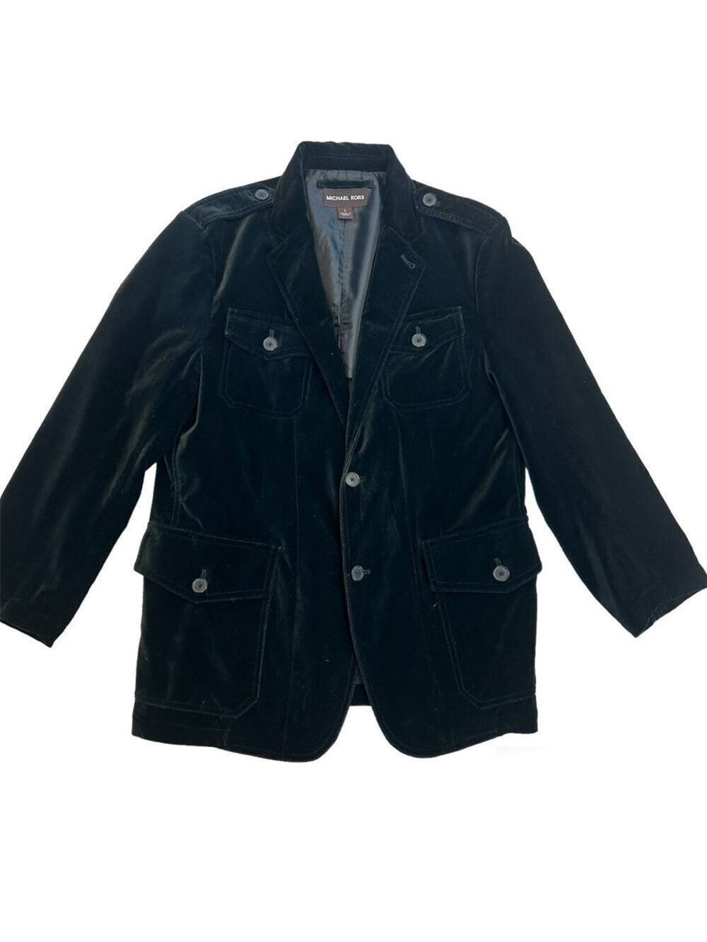 Michael Michael Kors Men's black velvet sport jacket blazer coat Sz L